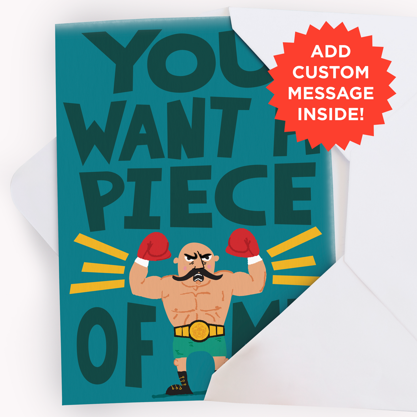 Birthday Boxer Sticker Surprise Card (no music) - Gift Delivery