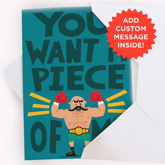 Birthday Boxer Sticker Surprise Card (no music) - Gift Delivery