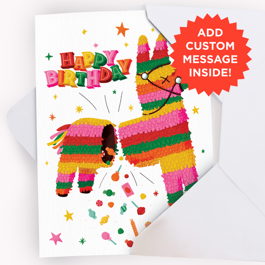 Endless Birthday Piñata Surprise Sticker Card - Gift Delivery