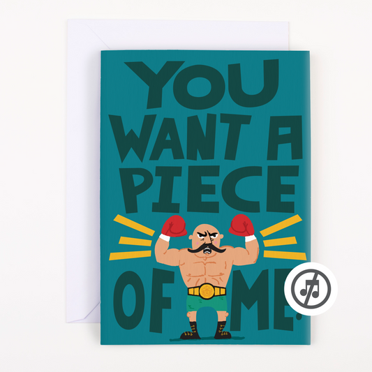 Birthday Boxer Sticker Surprise Card (no music) - Gift Delivery