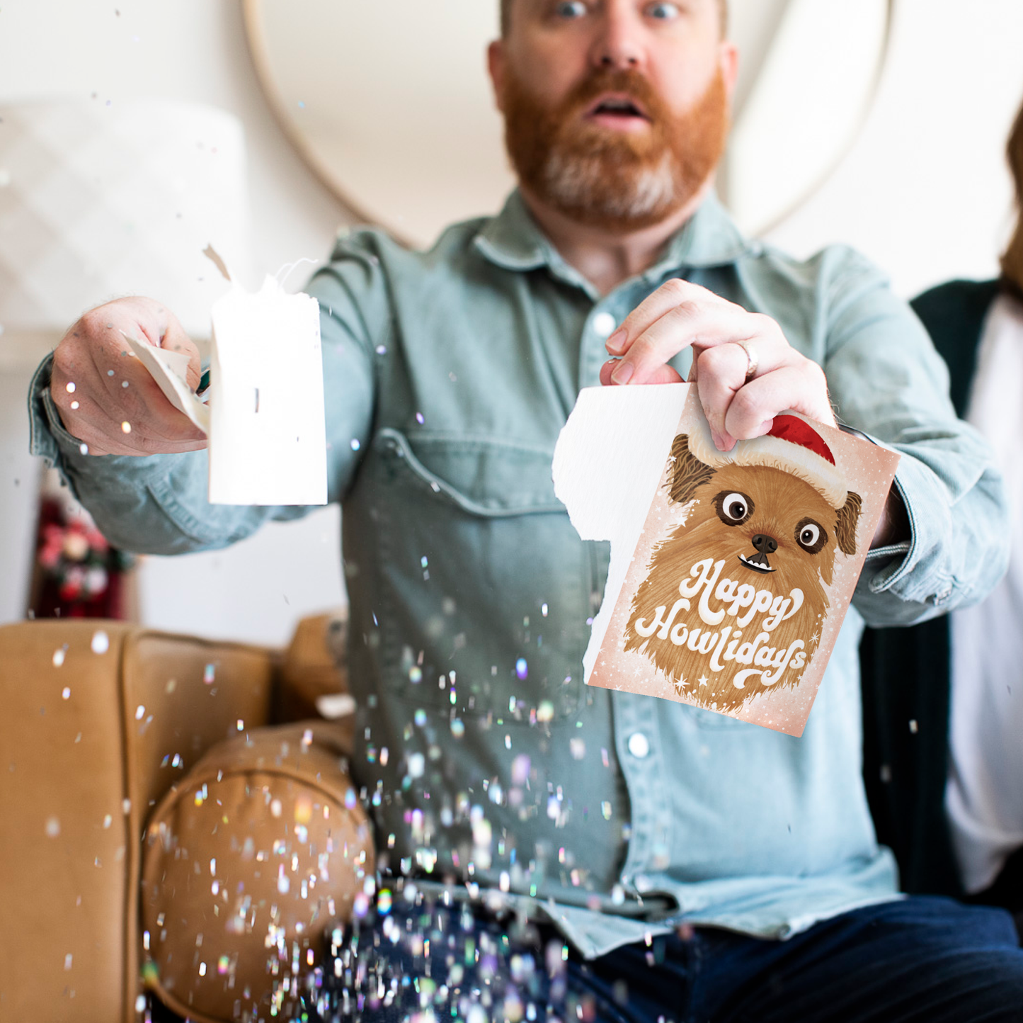 Endless Dog Barking Christmas Card - Gift Delivery