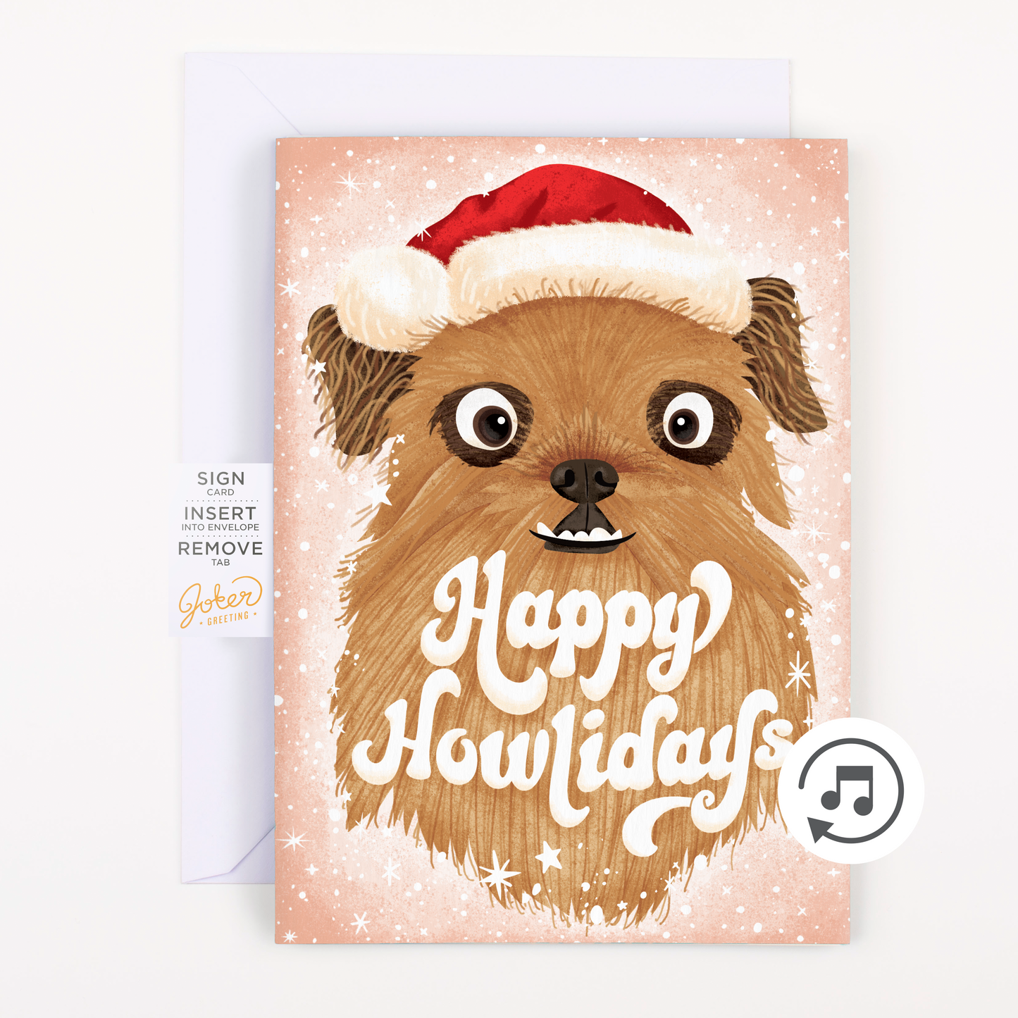 Endless Dog Barking Christmas Card - Gift Delivery