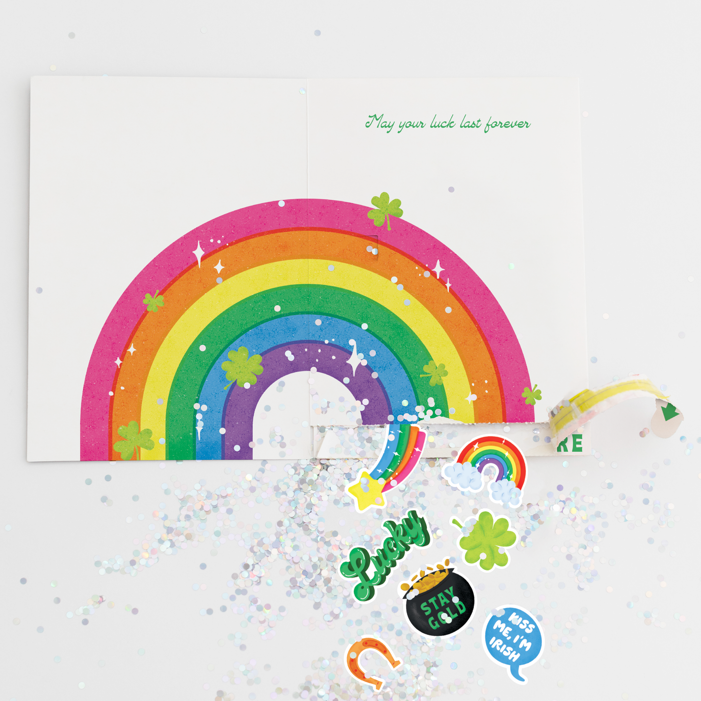Endless Bagpipes St. Patricks Day Sticker Surprise Card - Gift Delivery