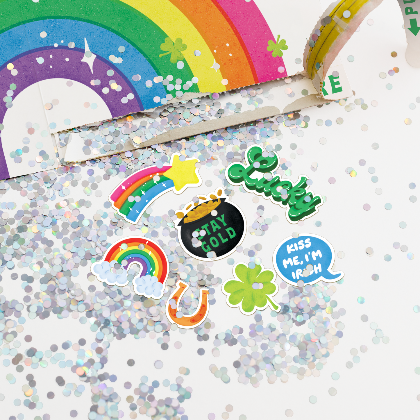 Endless Bagpipes St. Patricks Day Sticker Surprise Card - Gift Delivery